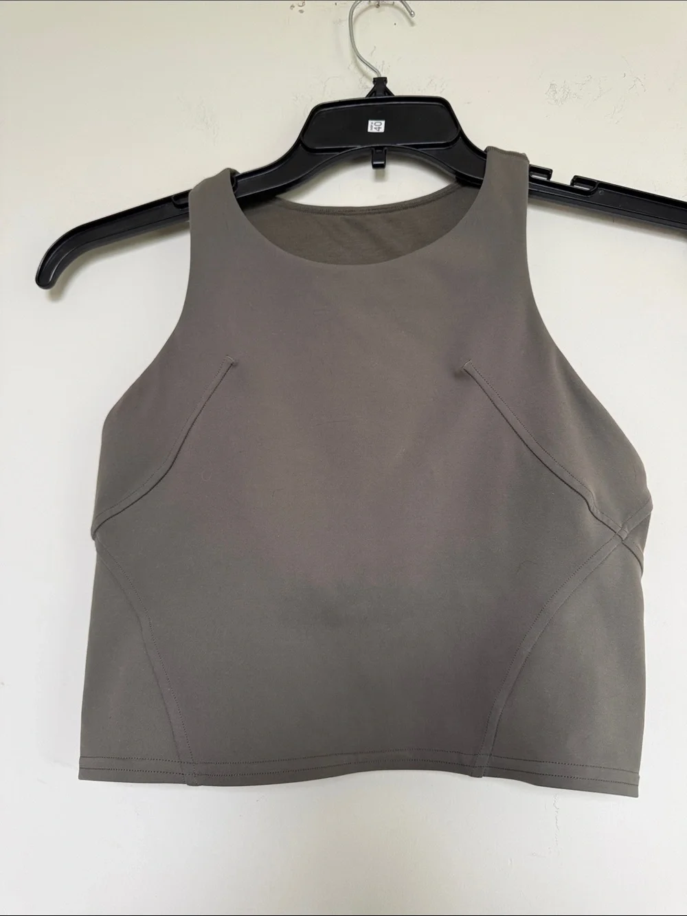 lululemon athletica Racerback Crop Top in Taupe Green